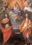 The Virgin appears before San Lucas and Holy Catalina Annibale Carracci